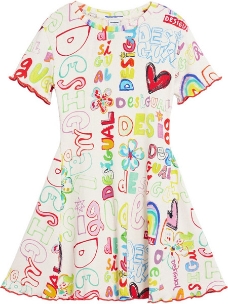 Desigual Παιδικό Φόρεμα Μπεζ Πολύχρωμο 26SGVK11-1001