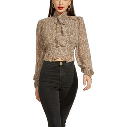 Lynne Γυναικείο Χειμερινό Crop Top Μπεζ 146-510051-5438
