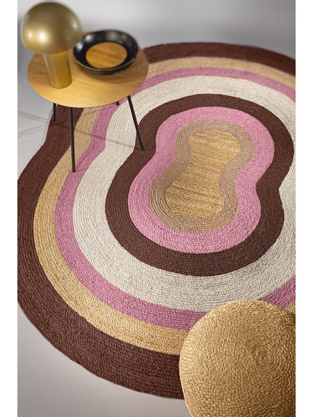 Guy Laroche Vanity Χαλί Οβάλ Καλοκαιρινό Γιούτα 160x200cm Berry