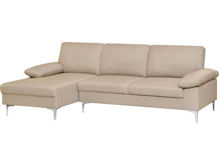 HomeMarkt Γωνιακός Καναπές Αριστερή Γωνία Εκρού 263x133x85cm HM3340.02L