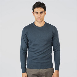 Double Ανδρική Πλεκτή Μπλούζα Πετρόλ KNIT-8019