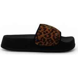 Replay Γυναικείες Παντόφλες Καλοκαιρινές Flatforms Μαύρες Καφέ RF1H0038T-1367