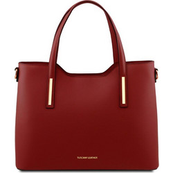 Tuscany Leather Γυναικεία Τσάντα Χειρός Δερμάτινη Μπορντό TL141412