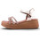 Love4shoes Καλοκαιρινές Γυναικείες Πλατφόρμες Χαμηλές Δερμάτινες Μπρονζέ 1423