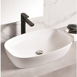 Inter Ceramic Επικαθήμενος Νιπτήρας Μπάνιου Πορσελάνης 60x38.5x14cm Λευκός ICB579