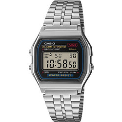 Casio Ψηφιακό Ανδρικό Ρολόι με Ασημί Μεταλλικό Μπρασελέ A-159WE-1EF