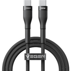 Veger CC05 Braided USB-C to USB-C 100W 1.5m Black