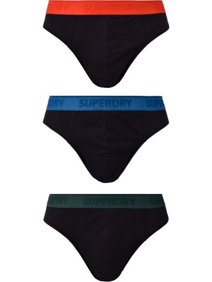 Superdry Ανδρικά Σλιπ Βαμβακερά Μαύρα 3Pack M3110034A-DNX