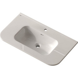 Karag Nordic Ένθετος Νιπτήρας Μπάνιου Πορσελάνης 81x47cm Λευκός 5206836761107