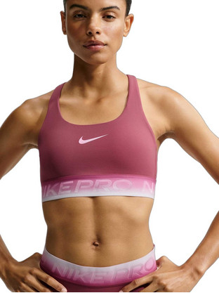 Nike Pro Αθλητικό Μπουστάκι με Μέτρια Στήριξη Ροζ IM9959-655