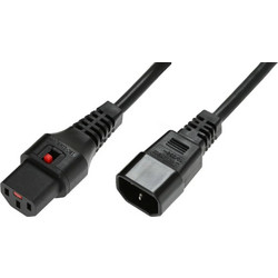 Digitus EK601SW.1 Προέκταση Καλωδίου Τροφοδοσίας IEC C14 to IEC C13 1m
