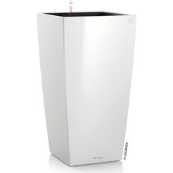 Lechuza Cubico 40 Premium Αυτοποτιζόμενη Γλάστρα Τετράγωνη Πλαστική Λευκή 39.5x39.5x75.5cm 18191