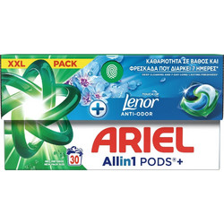 Ariel All In 1 Touch of Lenor Απορρυπαντικό Πλυντηρίου σε Κάψουλες 30 Πλύσεις