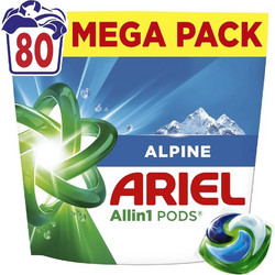 Ariel All In 1 Alpine Απορρυπαντικό Πλυντηρίου σε Κάψουλες 80 Πλύσεις
