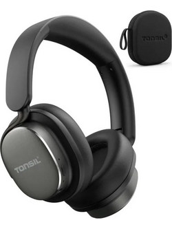 Tonsil R75BT Ασύρματα Bluetooth Ακουστικά Over Ear με Noise Cancelling Μαύρα