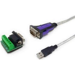 Equip 133387 Καλώδιο Braided RS-232 DB9 Male to USB-A 1.5m Transparent Purple
