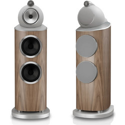 Bowers & Wilkins 802 D5 Ζεύγος Ηχείων Hi-Fi Δαπέδου 50W 3 Δρόμων Light Walnut