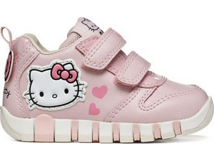 Geox Iupidoo Hello Kitty Παιδικά Sneakers Ροζ B6558A05402C8004