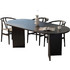 Hanah Home Τραπέζι Τραπεζαρίας Sabella Wood Black 200x75x90cm 746Nrd1110