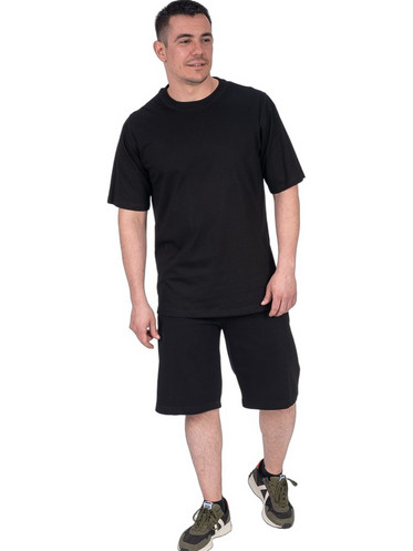 Paco & Co Ανδρικό Σετ T-Shirt & Βερμούδα Καλοκαιρινό Μαύρο 2531904