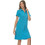 PNN Nightwear Elina Midi Καλοκαιρινό Καθημερινό Φόρεμα Μπλε 0263-1011-2