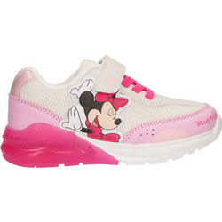 Cerda Disney Minnie Mouse Παιδικά Sneakers με Φωτάκια Μπεζ Φούξια 2300007221