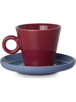 Estia Echo New Bone Φλιτζάνι Espresso Πορσελάνης Κόκκινο Μπλε 100ml 07-35501
