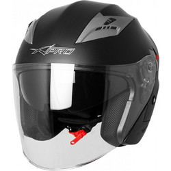 A-Pro Kinetic Matt Black Κράνος Μηχανής Jet
