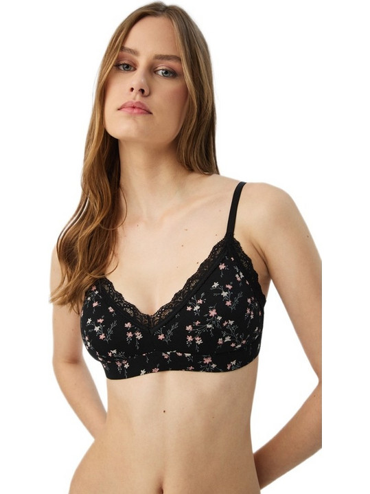 Minerva Bralette χωρίς Μπανέλα Μαύρο 90-8152B-141