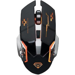 Divipard Q3 Ασύρματο Gaming Ποντίκι RGB 3200 DPI Black Silver