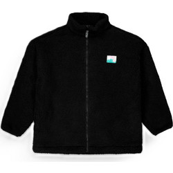 Picture Γυναικεία Ζακέτα Fleece Μακριά με Φερμουάρ Μαύρη WSW0380