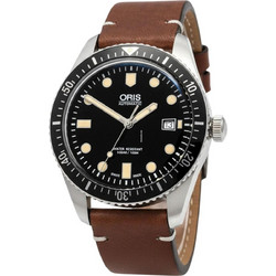 Oris Ανδρικό Ρολόι Αυτόματο με Καφέ Δερμάτινο Λουράκι 40540752145
