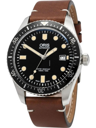 Oris Ανδρικό Ρολόι Αυτόματο με Καφέ Δερμάτινο Λουράκι 40540752145