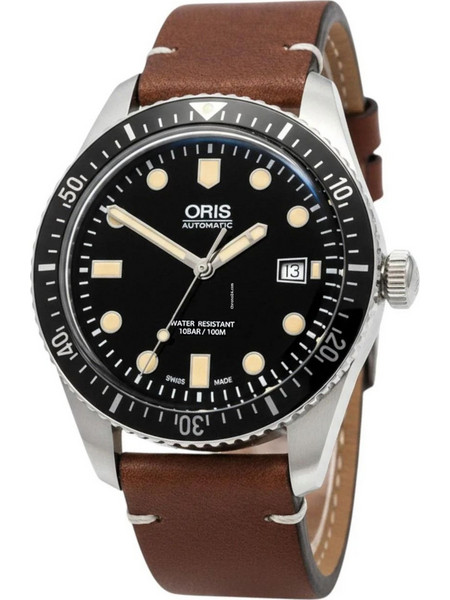 Oris Ανδρικό Ρολόι Αυτόματο με Καφέ Δερμάτινο Λουράκι 40540752145