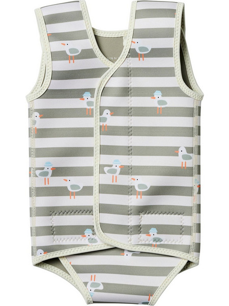 Sunnylife Sammy the Seagull Βρεφικό Μαγιό Ολόσωμο Γκρι Πράσινο Mint 26180130