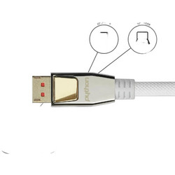 Python Καλώδιο DisplayPort 2.0 to DisplayPort Male Braided 0.5m White DP20-PY005W