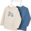 Mayoral Σετ Παιδικά T-Shirt Μακρυμάνικα Μπεζ Μπλε 16-04019-055