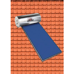 SOL-Violaris Ηλιακός Θερμοσίφωνας 160lt 2m² Glass Διπλής Ενέργειας Κεραμοσκεπής Οριζόντιος