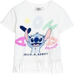 Cerda Lilo & Stitch Παιδικό T-Shirt Κοντομάνικο Λευκό 2900002632 12τμχ