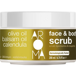 Aroma Olive Oil Balsam Oil Calendula Scrub Προσώπου 200ml