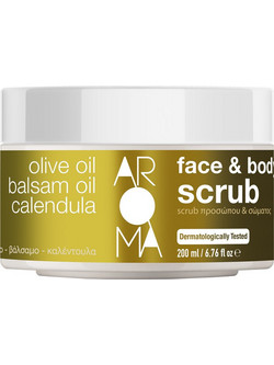 Aroma Olive Oil Balsam Oil Calendula Scrub Προσώπου 200ml
