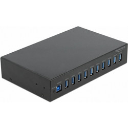 DeLOCK 64112 USB Hub 3.0 USB-A με 10 Θύρες USB-A & Εξωτερική Παροχή Ρεύματος