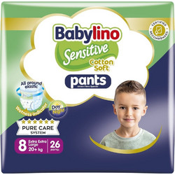 Babylino Sensitive Pants Cotton Soft Πάνες Βρακάκι No8 19+kg 26τμχ