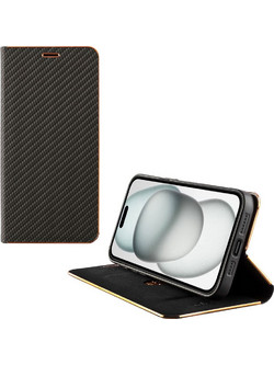 Idol 1991 Elite Anti-RFID Flip Cover Black (iPhone 15 Plus)