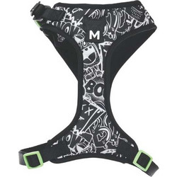 M-Pets Urban Style Freestyle Σαμαράκι Σκύλου Γιλέκο Μαύρο Λευκό Large