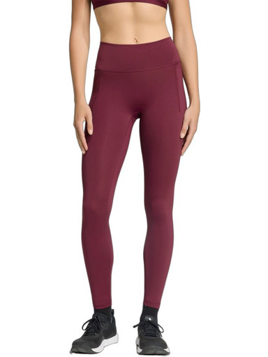 Adidas Optime Workout Γυναικείο Κολάν Μακρύ Ψηλόμεσο Μπορντό KR0965