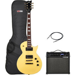 ESP LTD EC-256 Bundle Ηλεκτρική Κιθάρα Single Cut με Μαγνήτες HH & Ταστιέρα Rosewood Vintage Gold Satin