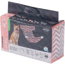M-Pets Πάνες Εσώρουχα Περιόδου Σκύλου με Αυτοκόλλητα & Ενεργό Άνθρακα Large 8-15kg 34-50cm 15τμχ