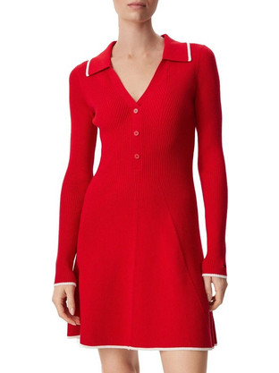 Tommy Jeans Mini Καθημερινό Φόρεμα Πλεκτό Κόκκινο DW0DW23328-XMD