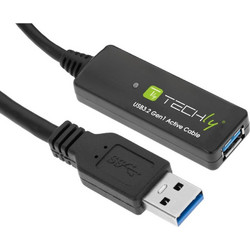 Techly ICUR3050G Καλώδιο USB-A Male 3.2 to USB-A Female 5m Black